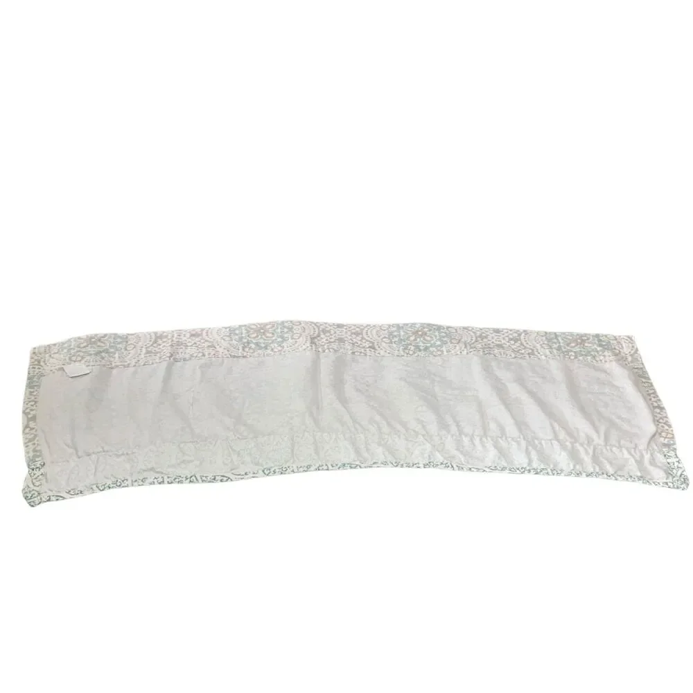 Waverly Set of 2 Blue Grey Paisley Coastal Vibes Cotton Valances 50x18